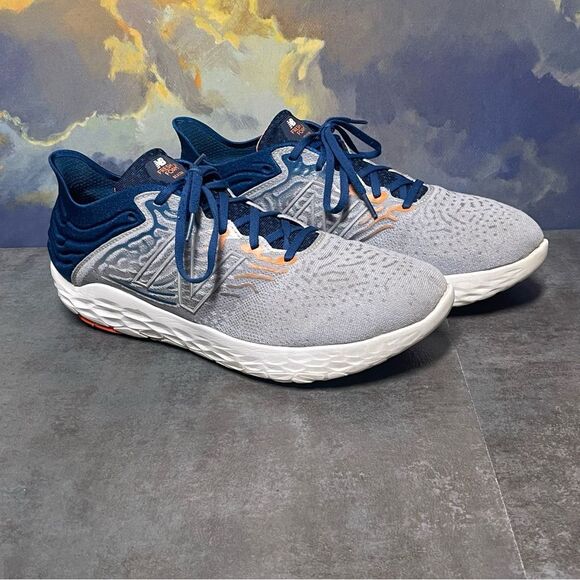 New Balance Fresh Foam Beacon V3 MBECNGB3 Men's Gray/Blue Running Shoes Size 12D - Picture 1 of 16
